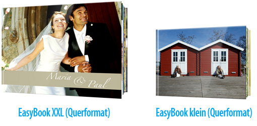 Neu: Pixum Fotobuch XXL und Pixum Fotobuch klein als Querformat